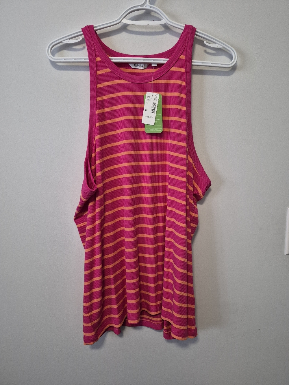 🩷5/$25🩷 Striped Tank, Plus Size 2X